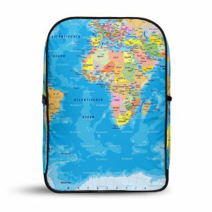 کوله پشتی مخمل نقشه جهان-کوله نقشه جهان-World Map Back Pack