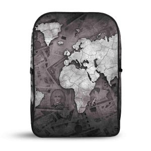 کیف کوله پشتی مخمل نقشه جهان-کوله نقشه جهان-World Map Back Pack